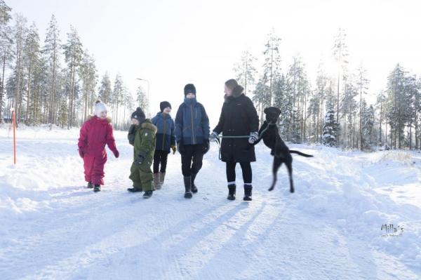 Familj med hund Soderfjardsbacken